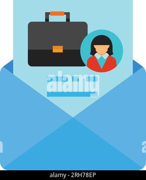 Envelope with cover letter vector icon Stock Vector