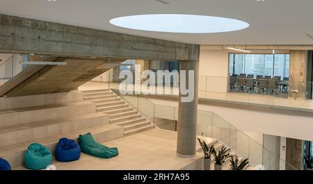 Interior of the big office space wallway Stock Photo - Alamy