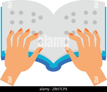 Braille book icon Stock Vector