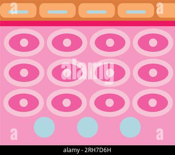 Pink collagen cell for skin care concept. Realistic 3d vector ...