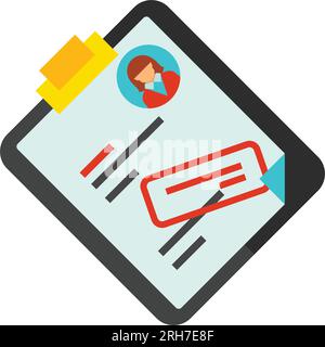 Curriculum vitae with stamp vector icon Stock Vector