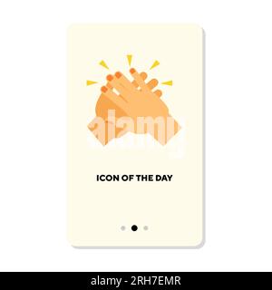 Clapping hands flat vector icon Stock Vector