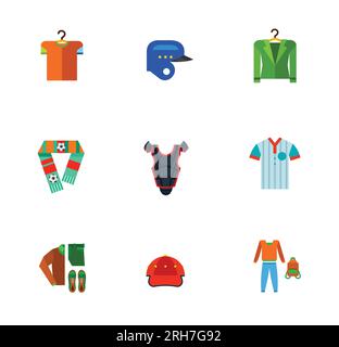 Mens fashion icon set Stock Vector