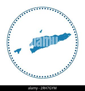 Timor-Leste sticker. Travel rubber stamp with map of country, vector illustration. Can be used as insignia, logotype, label, sticker or badge of the T Stock Vector