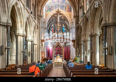 Mass in The Church of Our Lady and the English Martyrs in Cambridge, England, UK Stock Photo