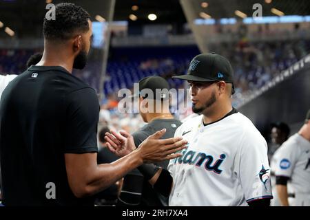 Jon Jay First Base Coach of the Miami Marlins poses for a photo