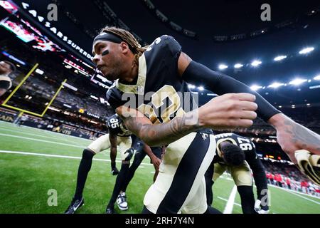 New Orleans Saints safety Tyrann Mathieu (32) runs through drills at the  team's NFL football minicamp in Metairie, La., Thursday, June 15, 2023. (AP  Photo/Gerald Herbert Stock Photo - Alamy