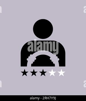 Driver star rating icon sign. Vector illustration Stock Vector