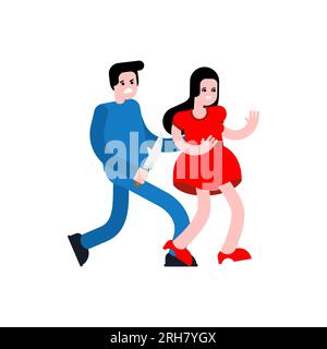 Changing husband. guy betrayed. Man traitor with knife. Concept of sticking a knife in wife's back. Stock Vector