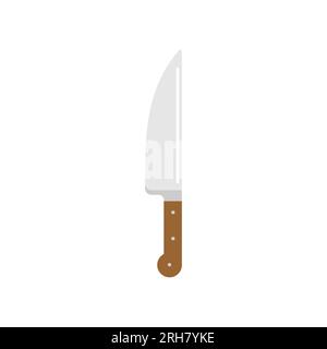 Kitchen knife isolated, kitchen utensils sign. Dishes Vector illustration Stock Vector