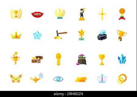 Jewelry and gold icon set Stock Vector