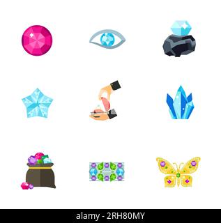 Ring with diamond, gems ring icon, flat design. Isolated on white  background. Vector illustration, clip art Stock Vector Image & Art - Alamy