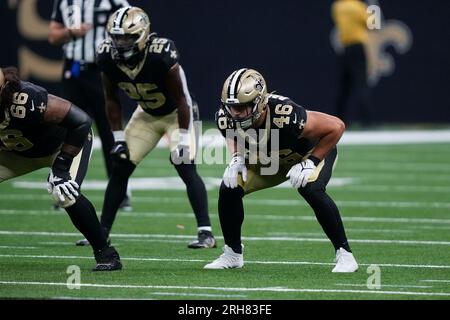 New Orleans Saints full back Adam Prentice (46) in action during the NFL  football game against the Philadelphia Eagles, Sunday, Jan. 1, 2023, in  Philadelphia. (AP Photo/Chris Szagola Stock Photo - Alamy