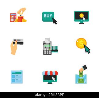 Shopping icon set Stock Vector