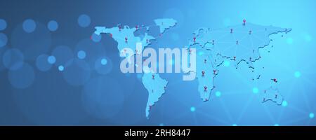 Machine learning. Data background. Zero trust. Neural network. Social network. Big data. Blockchain technology. GPS. Artificial intelligence. 3D rende Stock Photo
