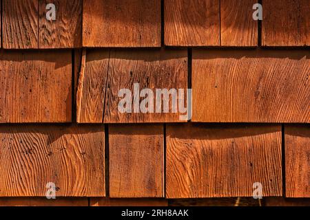 Orange Shingles on The Side Of Cabin in Big Bend Stock Photo