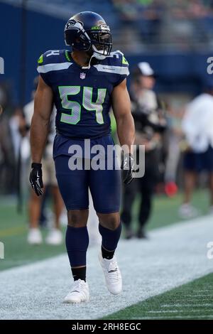 Seattle Seahawks middle linebacker Bobby Wagner (54) during an NFL football  game against the Jacksonville Jaguars, Sunday, Oct. 31, 2021, in Seattle.  The Seahawks won 31-7. (AP Photo/Ben VanHouten Stock Photo - Alamy