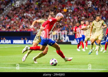 Madrid, Spain. 14th Aug, 2023. Antoine Griezmann (Atletico Madrid) in action during the LaLiga EA Sports football match between Atletico Madrid vs Granada played at Estadio Civitas Metropolitano. (Final score; Atletico Madrid 3:1 Granada) (Photo by Alberto Gardin/SOPA Images/Sipa USA) Credit: Sipa USA/Alamy Live News Stock Photo