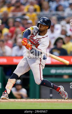 PITTSBURGH, PA - AUGUST 09: Atlanta Braves center fielder Michael