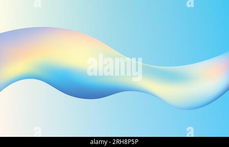 beautiful digital pastel colorful gradient fluid wave background. eps 10 vector format. Stock Vector
