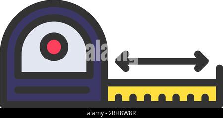 Measuring Tape Icon Image. Stock Vector