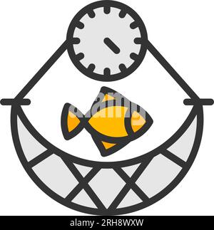 Overfishing Icon Image. Stock Vector