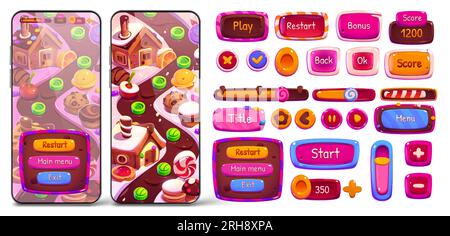 Candy crush game screen Stock Vector Images - Alamy