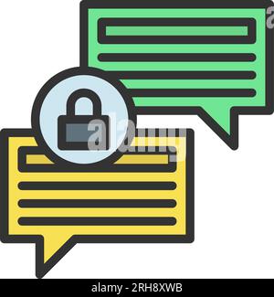 Secure Messaging Icon Image. Stock Vector
