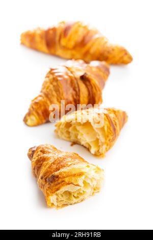 Fresh butter croissant isolated on the white background. Stock Photo