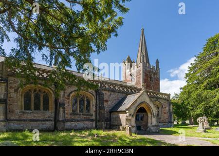 The Church of St Bartholomew in the village of Ubley in the Chew Valley, Bath and North East Somerset, England. Stock Photo