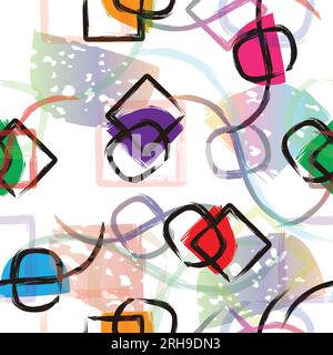 seamless abstract brush transparent object wallpaper background vector Stock Vector