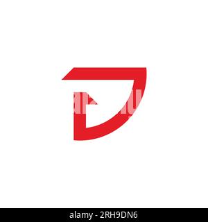 letter dg simple geometric line logo vector Stock Vector
