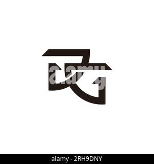letter dg overlap linear simple logo vector Stock Vector