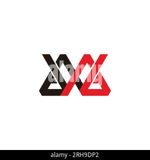 letter ml colorful triangle logo vector Stock Vector