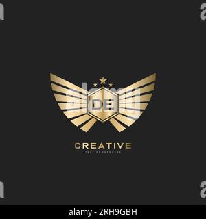 Letter Initial with Royal Luxury Logo Template Stock Vector
