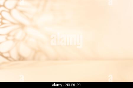 Autumn blurred background with shadows on a wall. Abstract Autumnal scene. Stock Photo