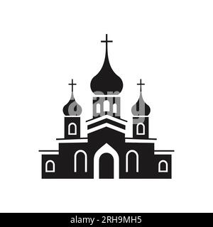 church logo in flat style isolated on white background. Vector ...