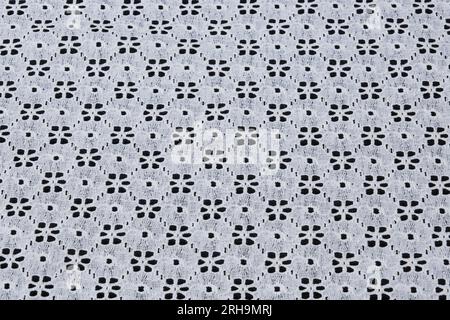 fabric texture. mesh texture. flower fabric texture. string texture, mesh cloth. black synthetic fabric. can be used as a background Stock Photo