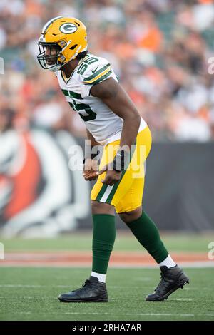 Green Bay Packers linebacker Kingsley Enagbare (55) rushes during an NFL  Preseason game against the New Orleans Saints Friday, Aug. 19, 2022, in Green  Bay, Wis. (AP Photo/Jeffrey Phelps Stock Photo - Alamy