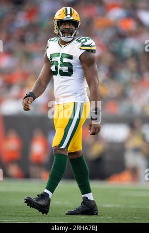 Green Bay Packers linebacker Kingsley Enagbare (55) rushes during an NFL  Preseason game against the New Orleans Saints Friday, Aug. 19, 2022, in Green  Bay, Wis. (AP Photo/Jeffrey Phelps Stock Photo - Alamy