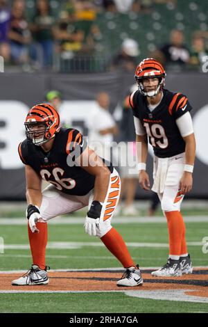 Cincinnati Bengals guard Nate Gilliam (66) lines up for the play