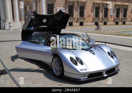 Modena, Italy, June 16, 2023, Pagani sports car parade and technical details for the company's 25th anniversary Stock Photo