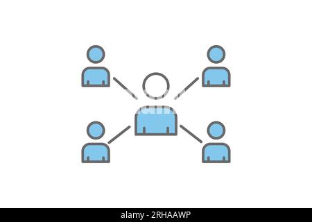 Affiliate icon. Icon related to Search Engine Optimization. suitable for web site design, app, user interfaces. flat line icon style. Simple vector de Stock Vector
