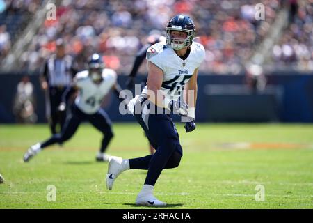 Tennessee Titans linebacker Thomas Rush (48) walks off the field