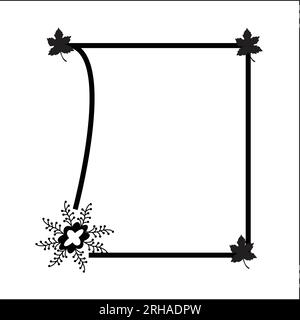 Frame design black and white Stock Vector
