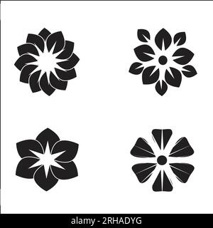 set of Flower design vector Stock Vector
