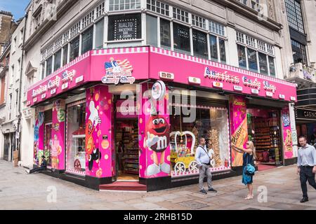 American Candy Shop, Coventry Street, Central London, W1, England, U.K. Stock Photo