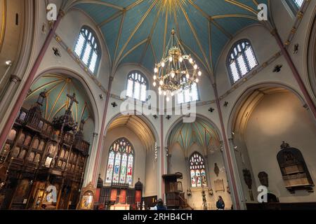 The Guild Church of St Dunstan-in-the-West is in Fleet Street in the City of London Stock Photo