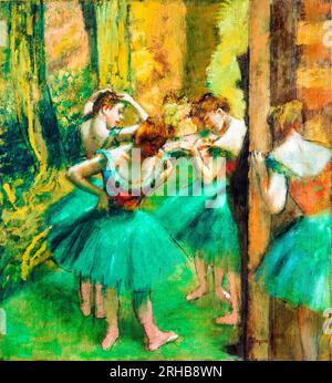 Dancers, Pink and Green  painting in high resolution by Edgar Degas. Original from The MET Museum. Stock Photo
