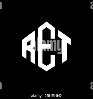 RET letter logo design with polygon shape. RET polygon and cube shape ...